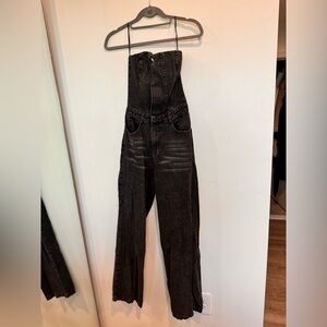 Black denim strapless jumper size XS